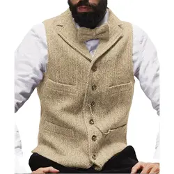 Erkek Takım Elbise Yelekler Siyah Yelek Yelek Adam Steampunk Ceket Çizgili Tüvit V Yaka Slim Fit Jile Homme Düğün Giyim