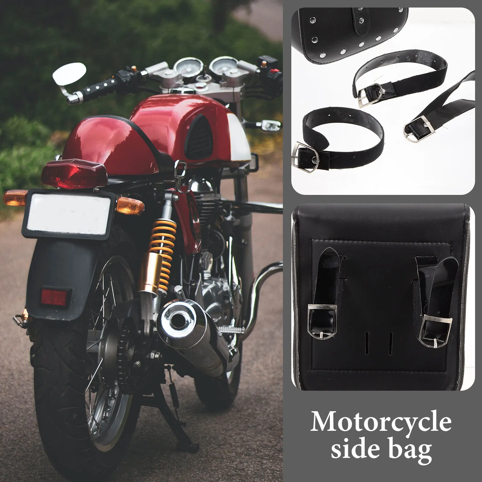 

Motorcycle Side Pu Tool Bag Large Capacity Waterproof Saddlebag For Motorcycles Scooters Travel Storage Organiser Case