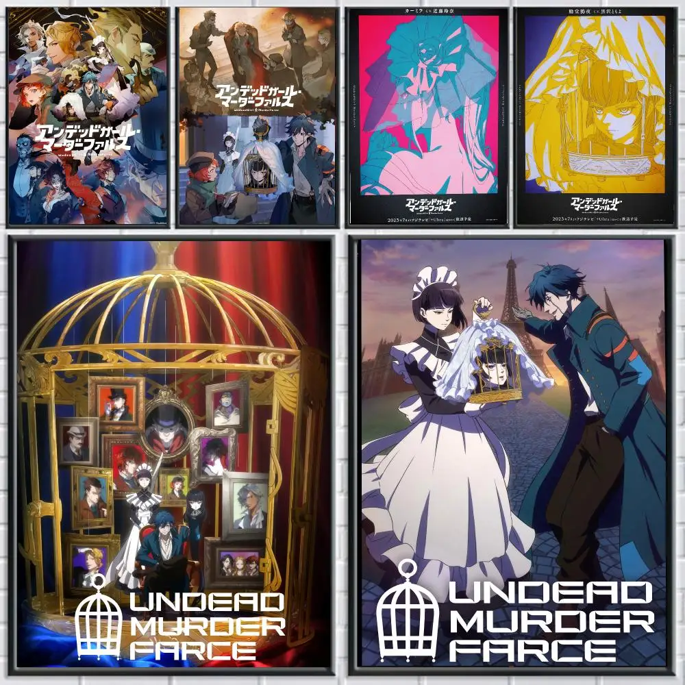 anime U-Undead Girl Murder Farce-E Poster Peel and Stick Wall Art for Cafe Office Bar and Home Decoration