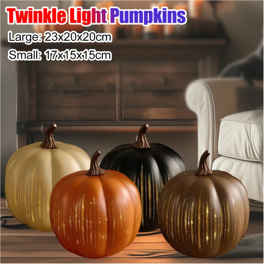 

Halloween Pumpkin Lamp Led Lights Pumpkins Twinkle Light with Timer Fairy Lights Holiday Lighting Home Halloween Decorations