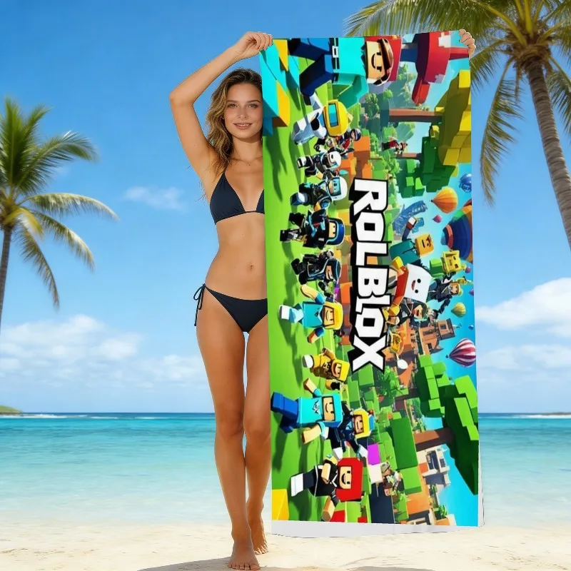 

ROBLOX Microfiber Beach Towel for Adults Kids Super Absorbent Soft Bath Towel Style Beach Blanket Quick Dry Swimming Pool Towel