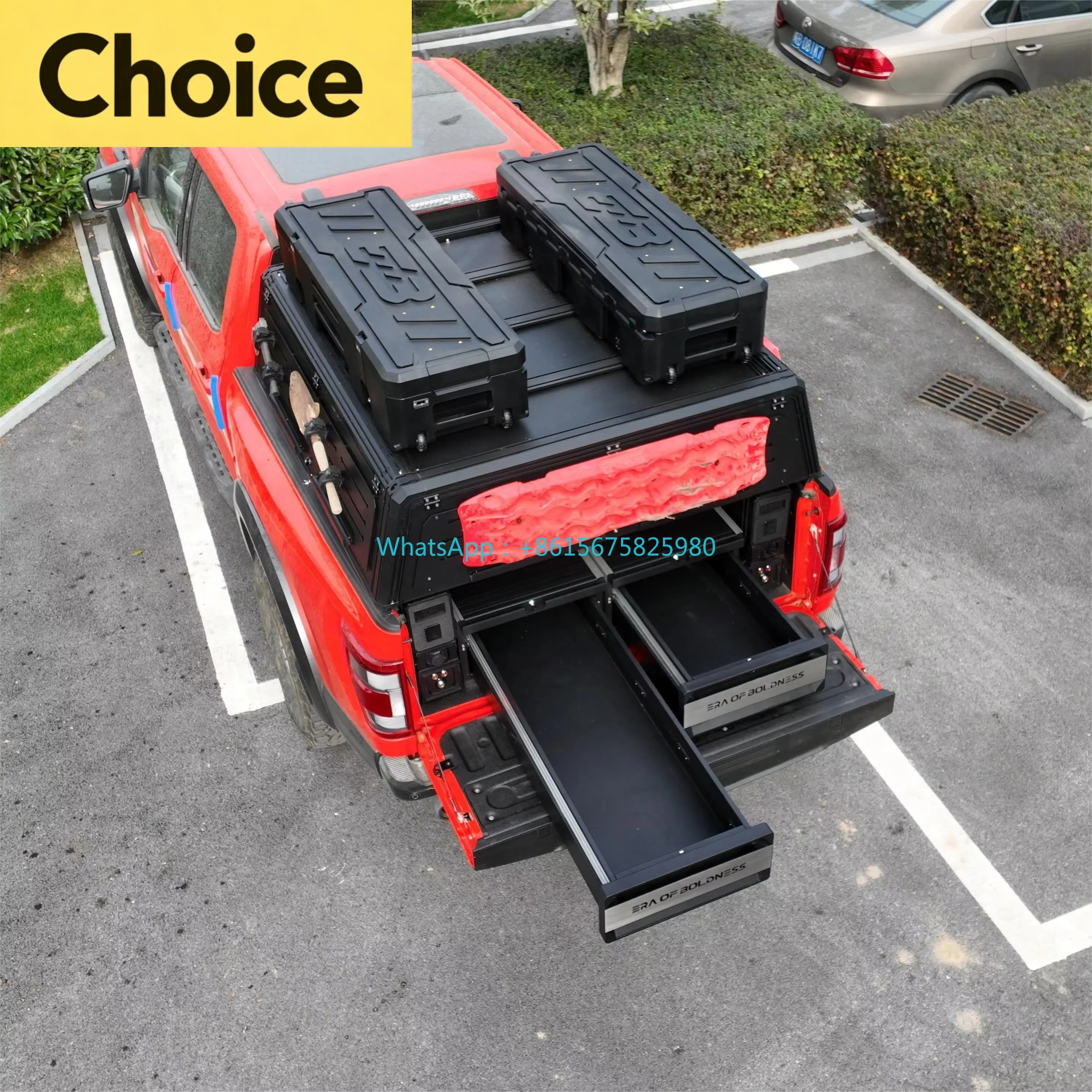 Heavy-Duty Pickup Slide Box, Truck Bed Drawer System, Lockable Storage Organizer