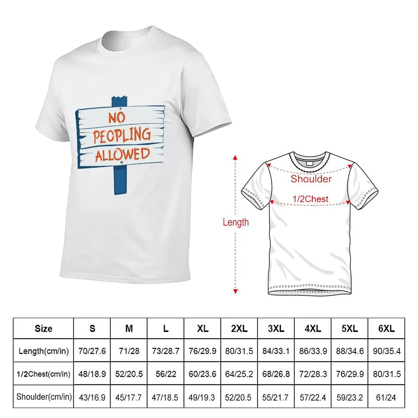 No Peopling Allowed T-Shirt Daily Casual Short Sleeve Tee Shirt