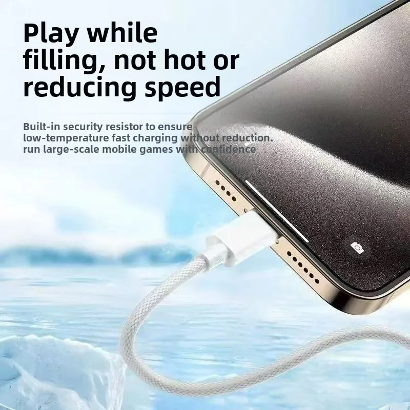 الأصلي 60 واط PD USB-C إلى USB C كابل شاحن سريع لابل آيفون 16 برو ماكس 15 زائد نوع C شحن سريع لشاومي سامسونج