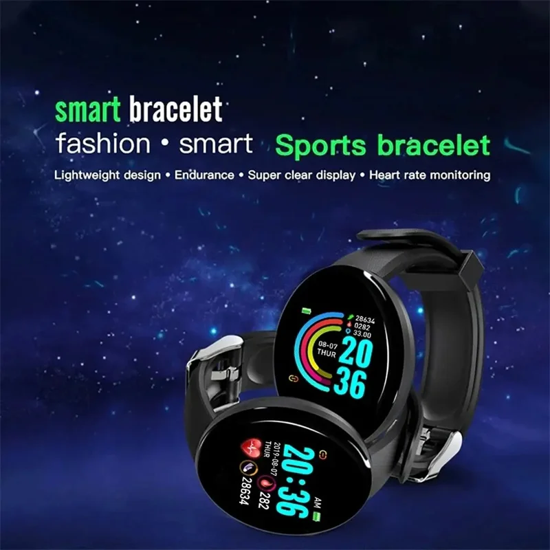 1.44 Inch Smart Watch Blood Pressure Waterproof Heart Rate Monitor Fitness Tracker for Android iOS USB Charging Smart Watch