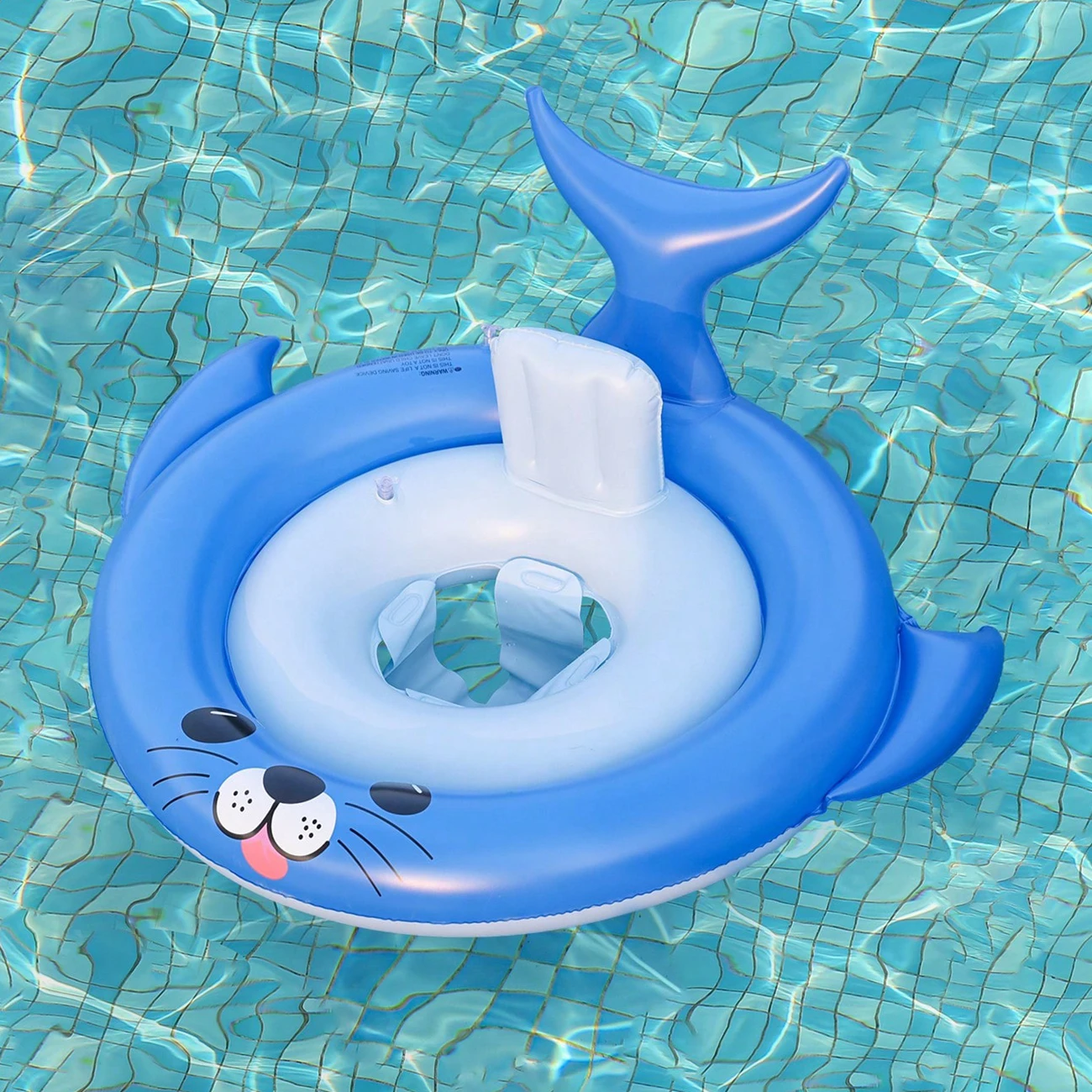 Unique Cute Shark Pool Float，Fun and Exciting Inflatable Seal Swim Ring，Ideal for Summer, Beach, Lake, Pool Parties