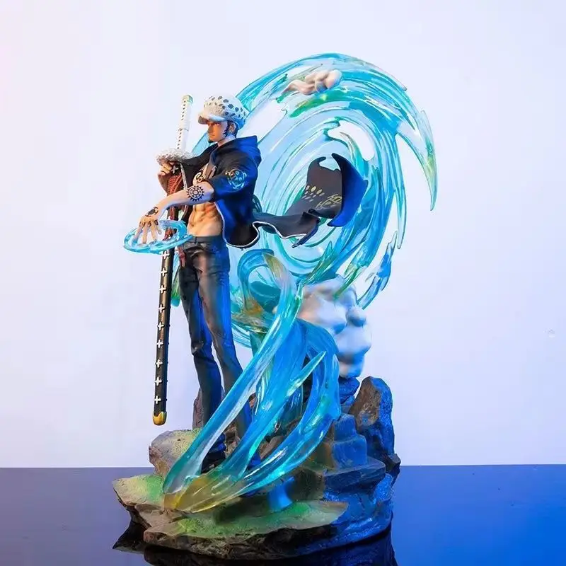 One Piece Gk Large Trafalgar Phantom Action Figure Collectible Luminous Handheld Model Ornament for Boys High Quality Toy