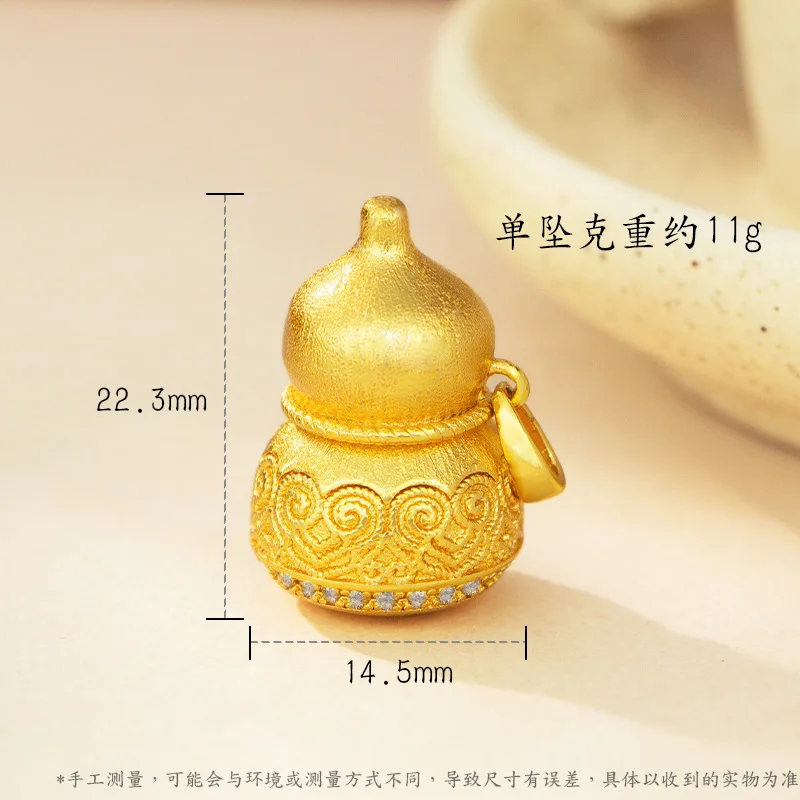 9999 gold point diamond wire rope pendant for women, featuring a retro Chinese style design, simple and elegant lucky charm