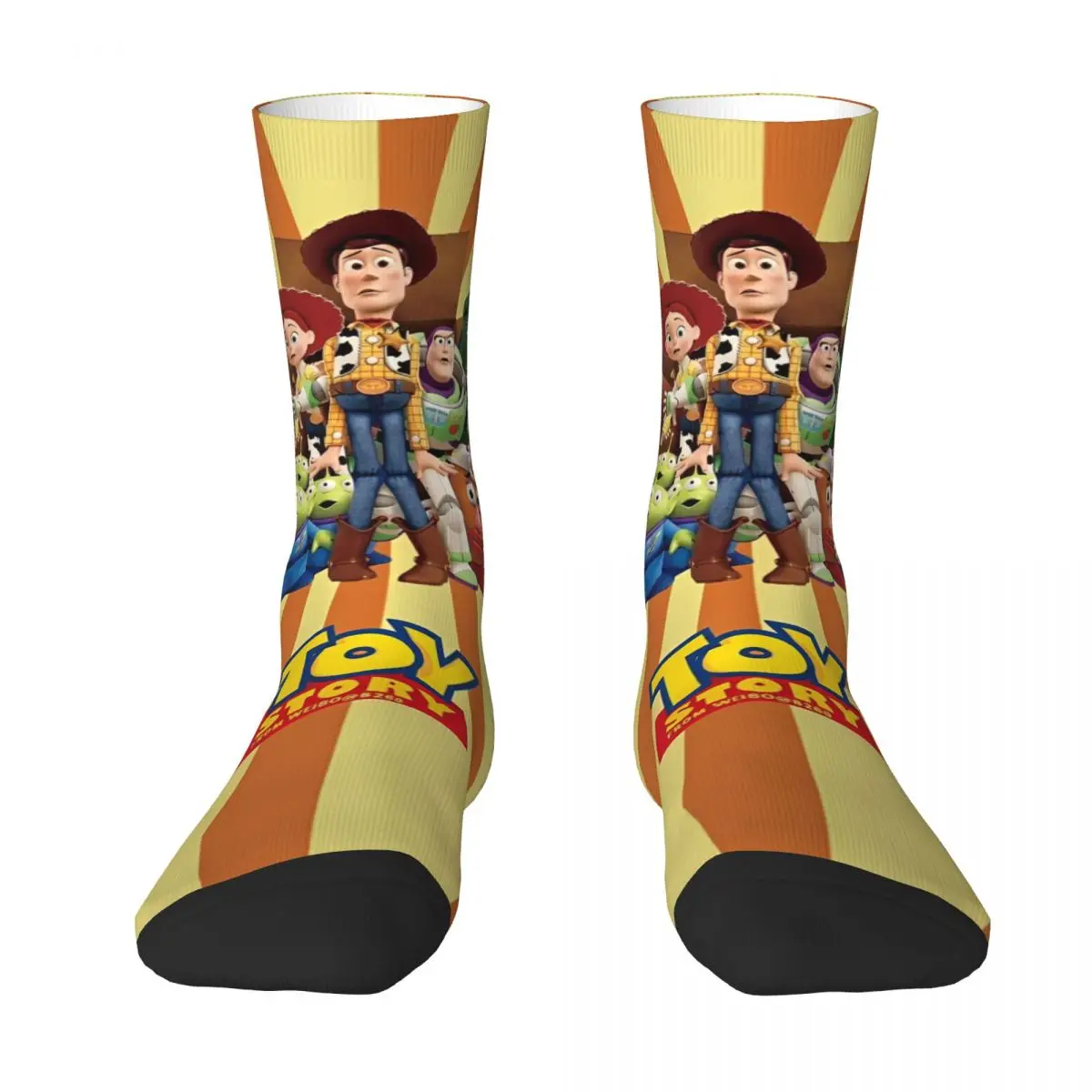 Toy Story Socks Autumn Buzz Lightyear Stockings Novelty Men's High Quality Socks Graphic Outdoor Anti Bacterial Socks