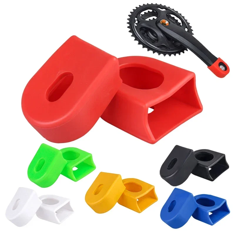 Bicycle Silicone Crank Cover Protector Silicone Sleeve Pedal Crankset Protective Case Mountain Road Bike Cycling MTB Accessories