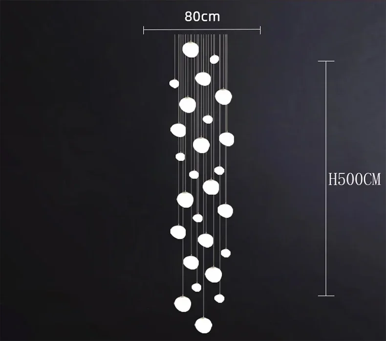 Scandinavische woondecoratie, trapkroonluchter, woonkamer en eetkamer Hanglampen, plafondlamp, binnenverlichting