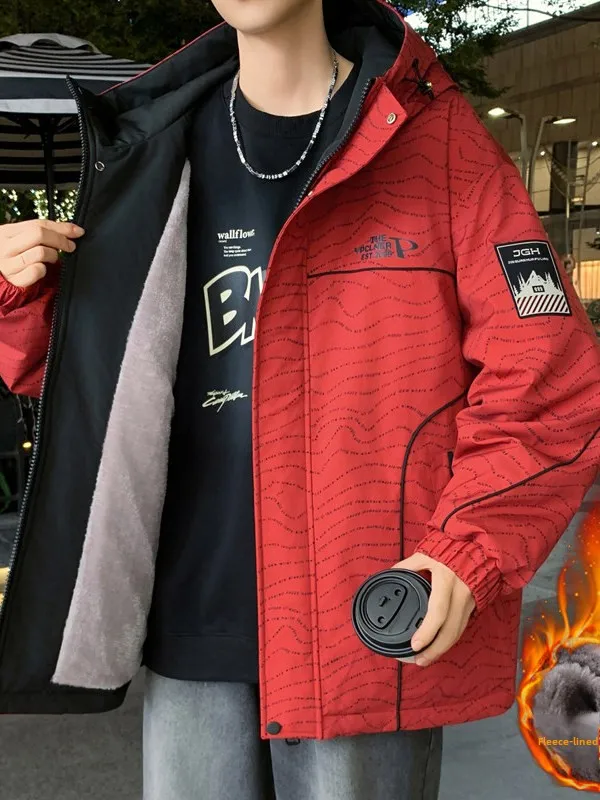 

Мужская ветровка Thiened Fce осенне-зимняя, свободного кроя, модная, брендовая, хлопковая, для старшеклассников...