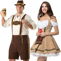 Male Woman Oktoberfest Costume Traditional Couple German Bavarian Beer Festival Outfit Cosplay Halloween Carnival Party Clothes
