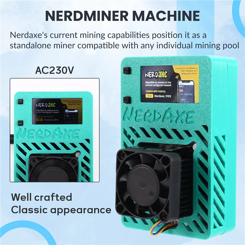 SB-Nerdaxe Bitaxe Mijnwerker 500Gh/S BM1366 ASIC Chip Nerdminer Loterij Mijnbouw Mijnwerker Solo Loterij BTC Mijnwerker UK PLUG