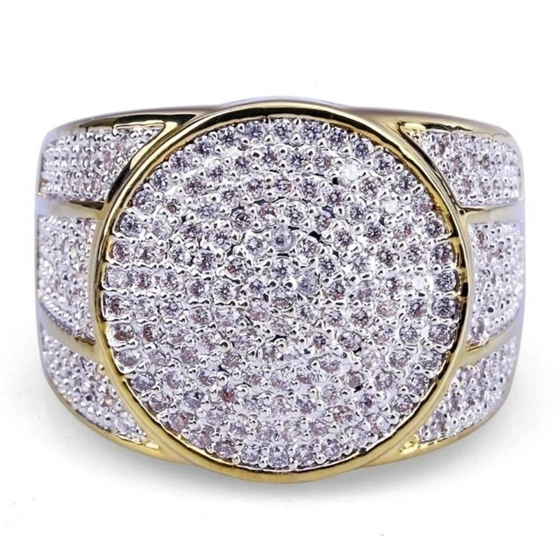 European and American Trendy Inlaid Crystal Women Men\'s Rings Banquet Fashion Business Ring Jewelry