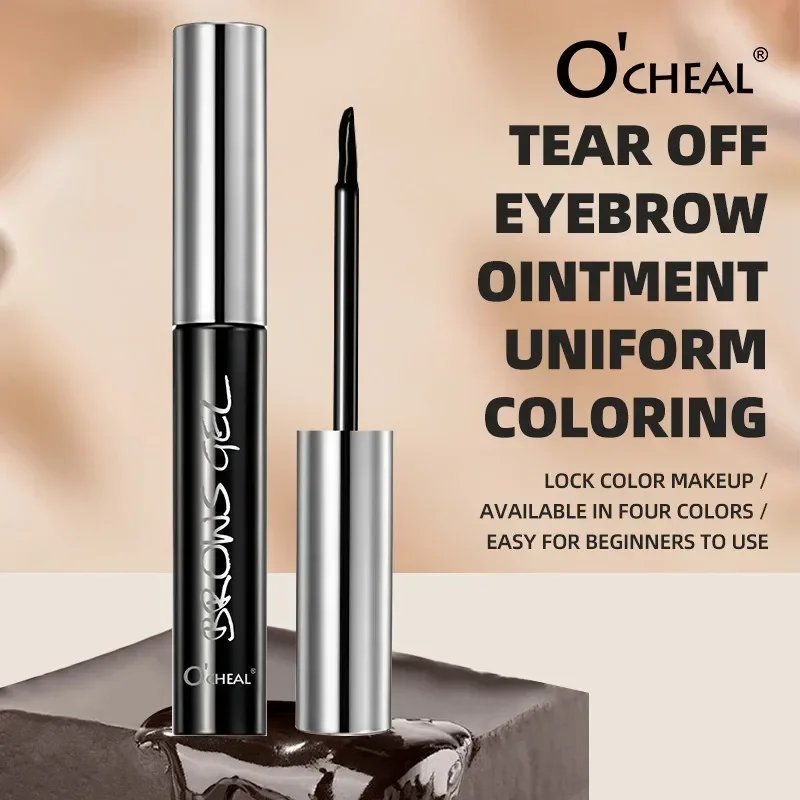 Peel-Off Semi-Permanent Eyebrow Gel Long-Lasting Waterproof Smudge-Proof 3D Tattoo Tint Black Brown Shades Easy Apply Quick Dry