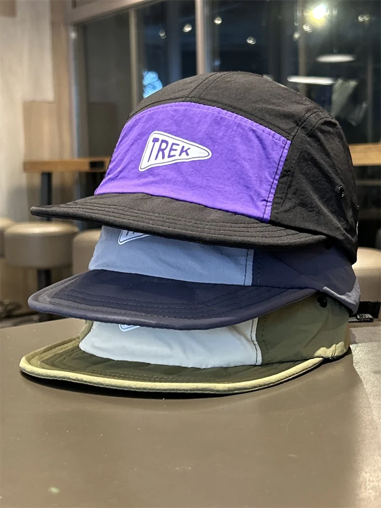 Summer quick-drying color matching baseball cap men's and women's outdoor sun hat flat-brimmed versatile face cap