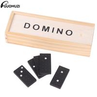 28Pcs/Set Wooden Domino Board Games Travel Funny Table Game Domino Toys Kid Gifts Educational Toys For Children