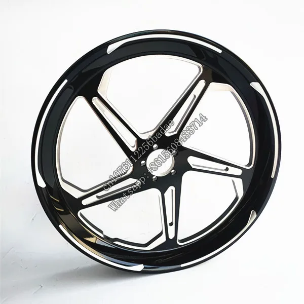 

New style forged motorcycle wheel 21inch rims gloss black machined highlights alloy