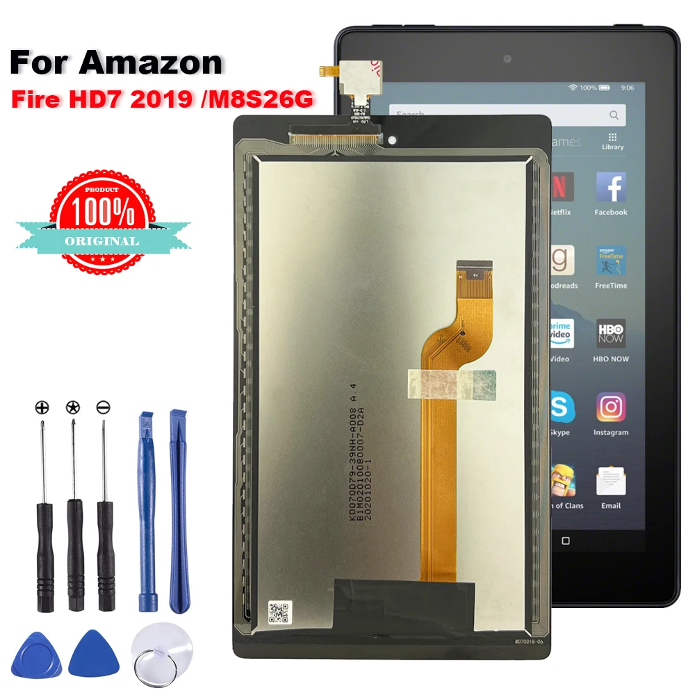 

AAA+ For Amazon Kindle Fire HD 7 2019 9th M8S26G LCD Display Touch Screen Display Touch Screen Digitizer Assembly Replacement