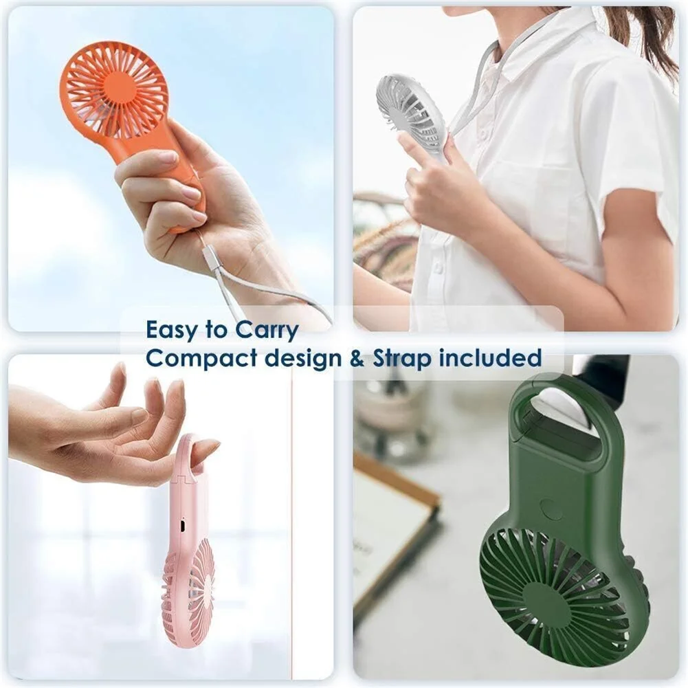 USB Mini Handheld Fan with Long Battery Life and Three Adjustable Speed Options Excellent for Travel and Outdoor Use