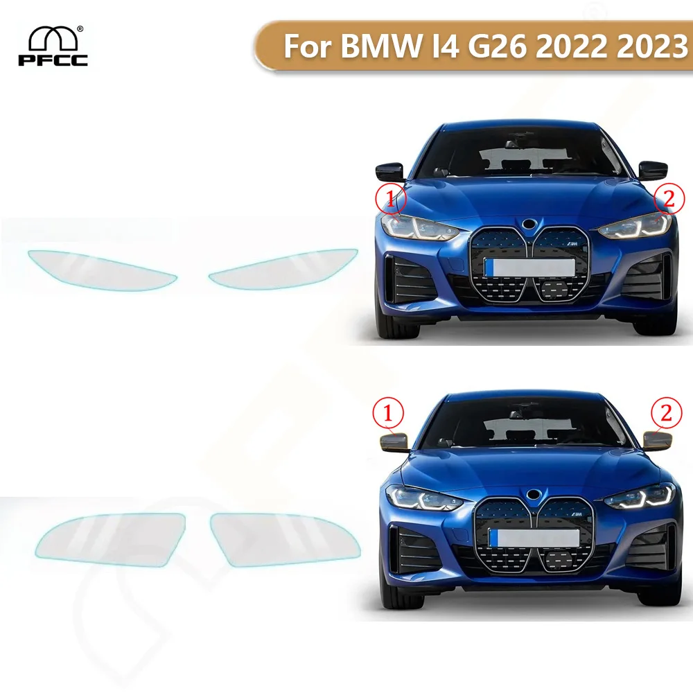 

For BMW I4 G26 2022 2023 Pre-cut Car Headlight Rearview TPU Paint Protection Film PPF Clear Bra Anti-scratch Cover Resistant Kit