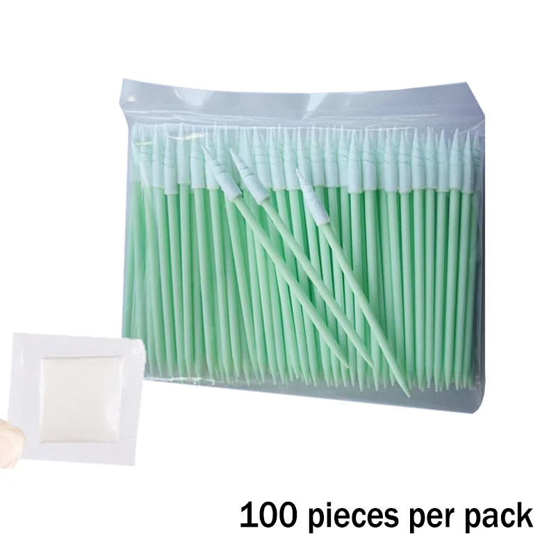 100 Stück/Packung Kleine Spitzspitzen-Reinigungsstäbchen, fusselfrei, für Leiterplatten, Elektronik, kleine Flächen, Kameras, Optik