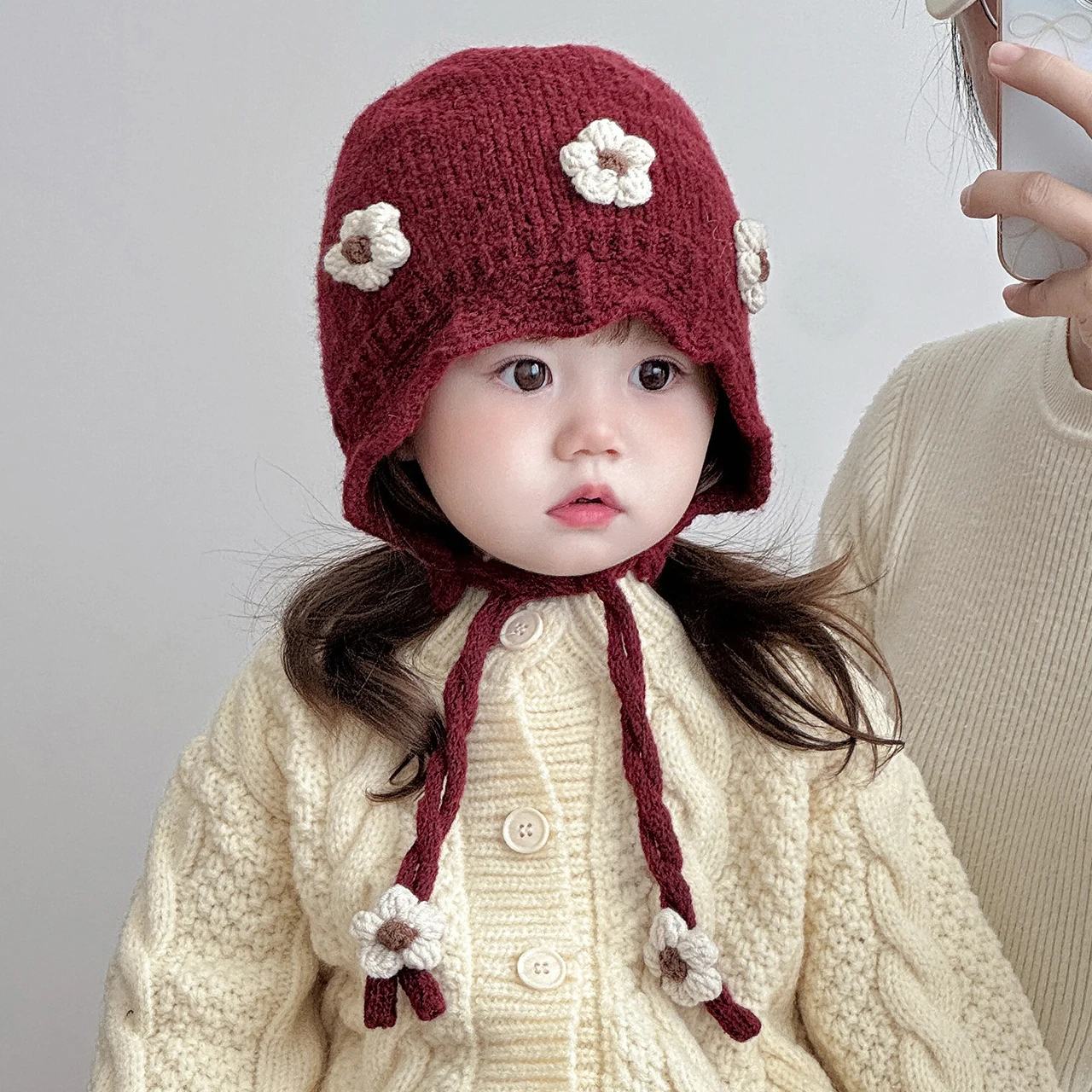 بلون الطفل قبعة الخريف الشتاء  - مراجعة Infant Beanie Hat With Ears وسعره