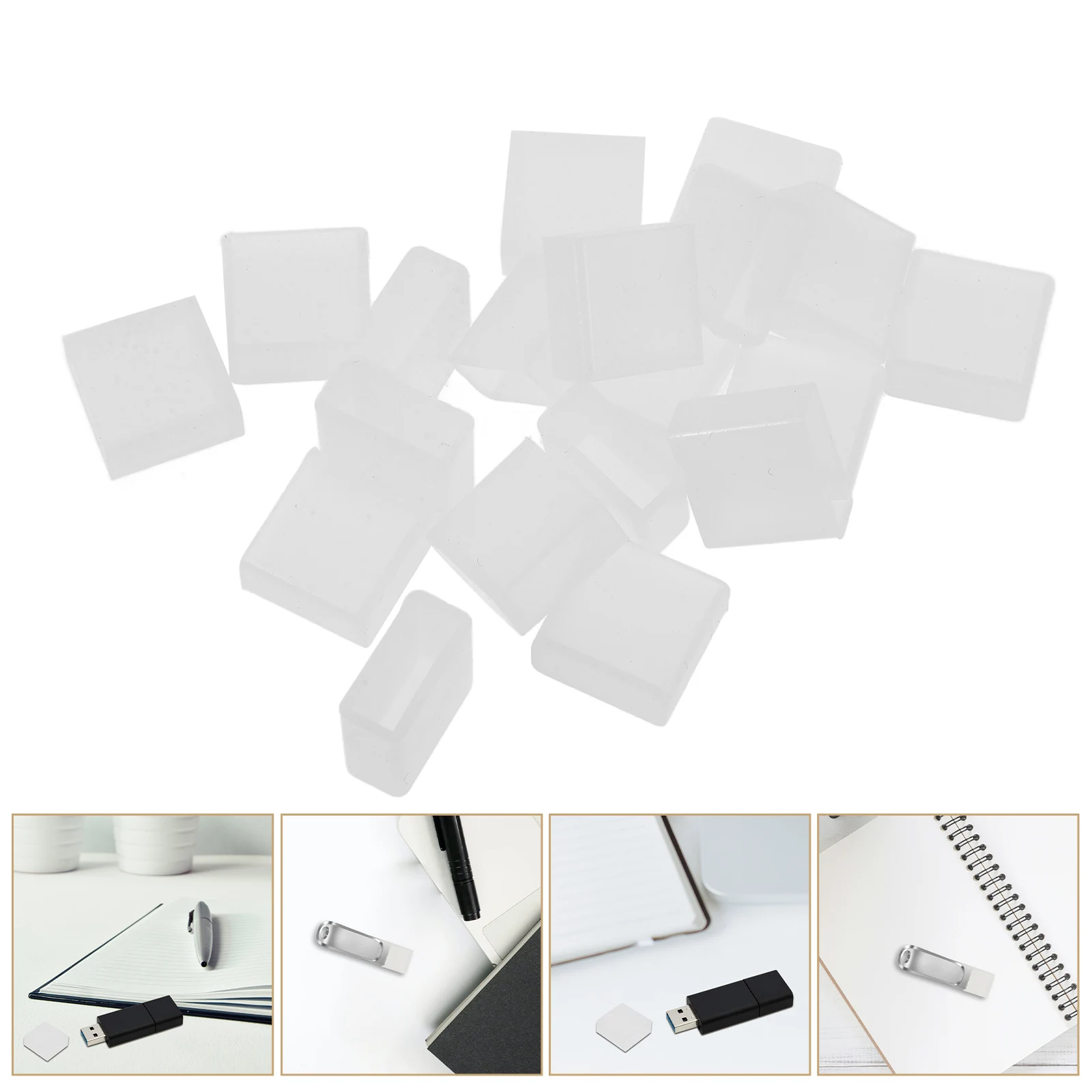 Cover USB Flash Drive Dustproof Charging Port Plugs Protector Transparent Silica Gel Connection Cap