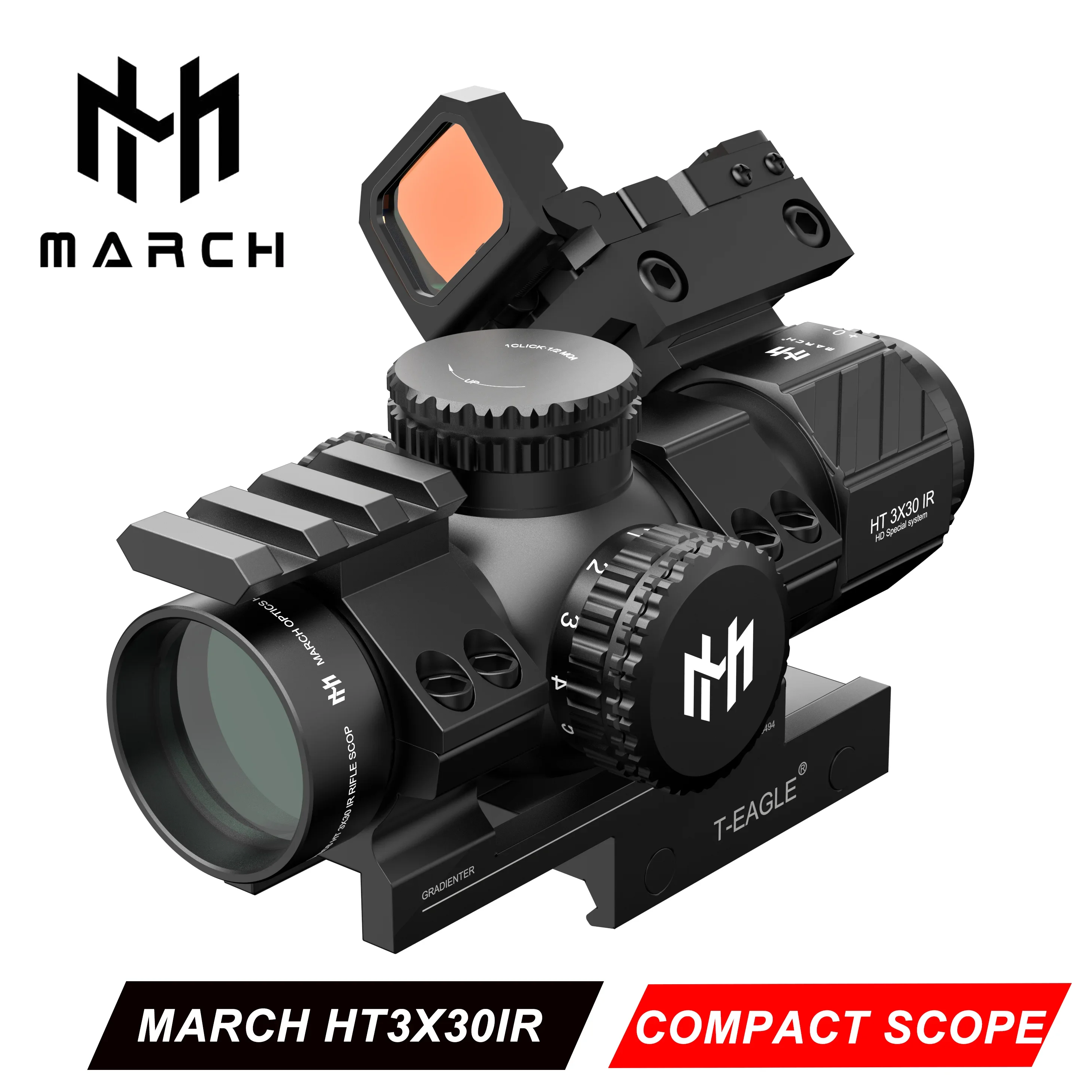 HT 3x30IR Outdoor Compact Red Green Reticle Riflescope For Hunting Airsoft Sight Shooting  Air Gun Optics Rifle Scope