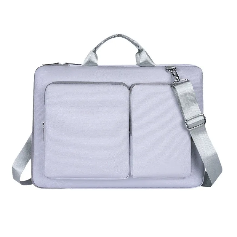 Multi-compartment portable 15.6-inch computer bag, multi-functional hand-held simple Oxford waterproof single-shoulder bag