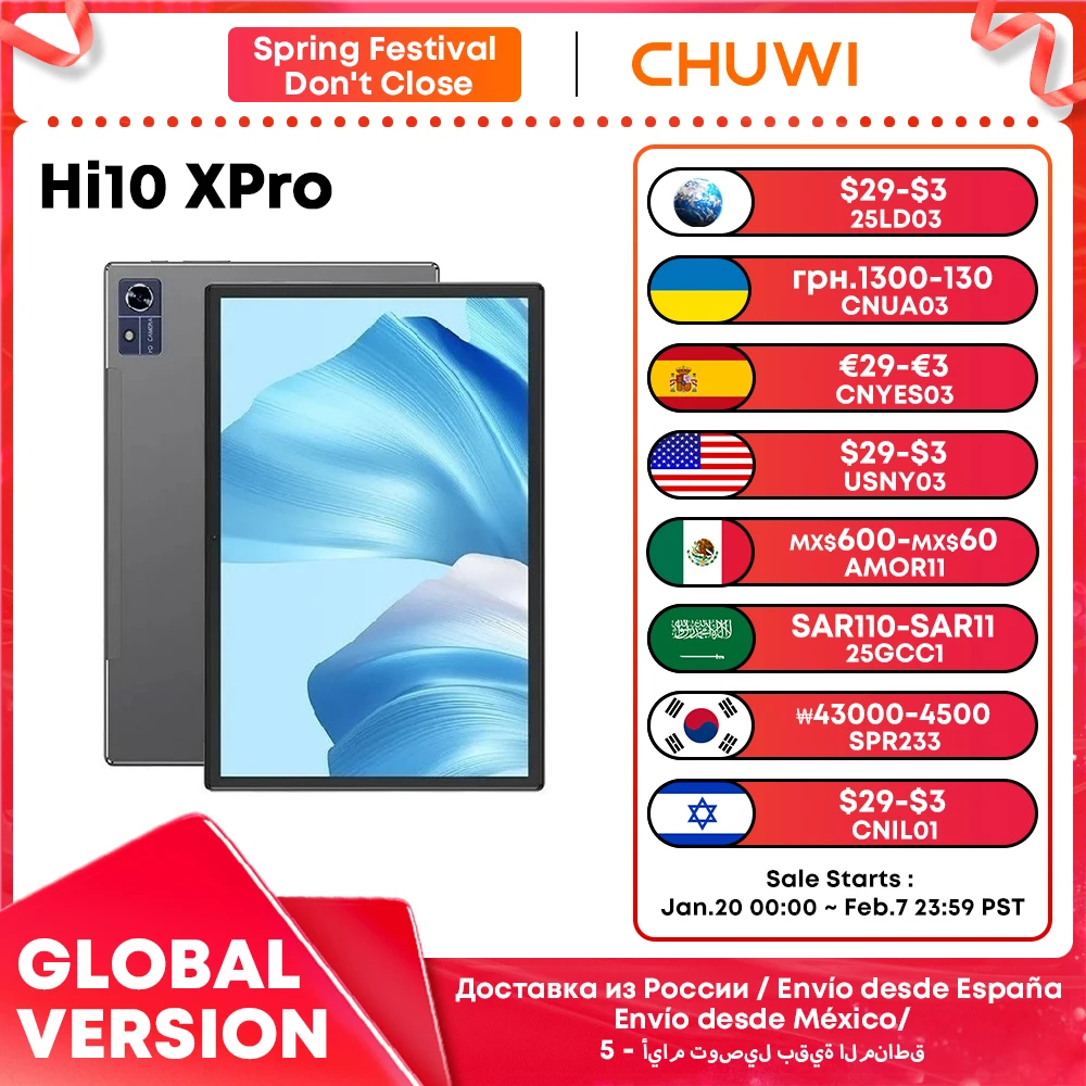 CHUWI Hi10X Pro Unisoc T606 4G LTE 10