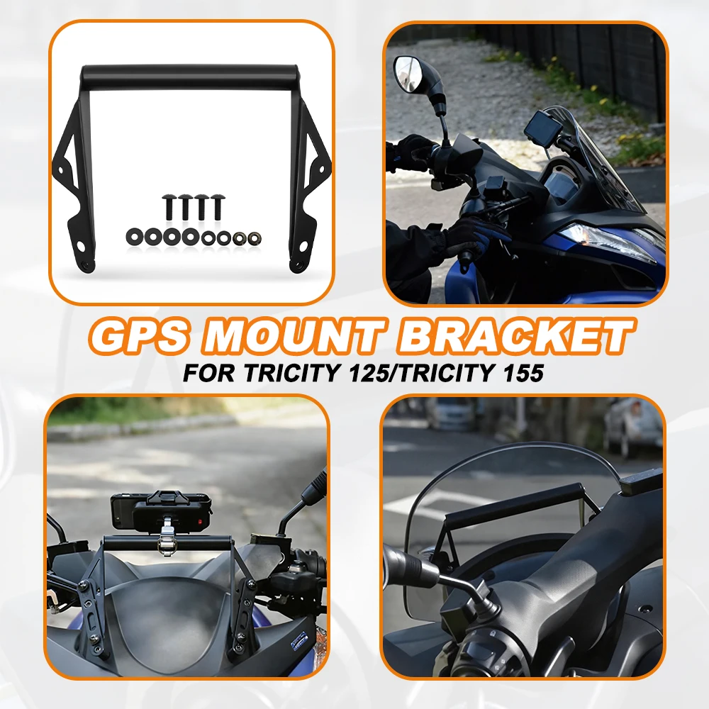 

New Motorcycles Accessories Smartphone Support Bar Mobile Phone Holder GPS Mount For TRICITY 125 2014-2021 Tricity 155 2016-2021