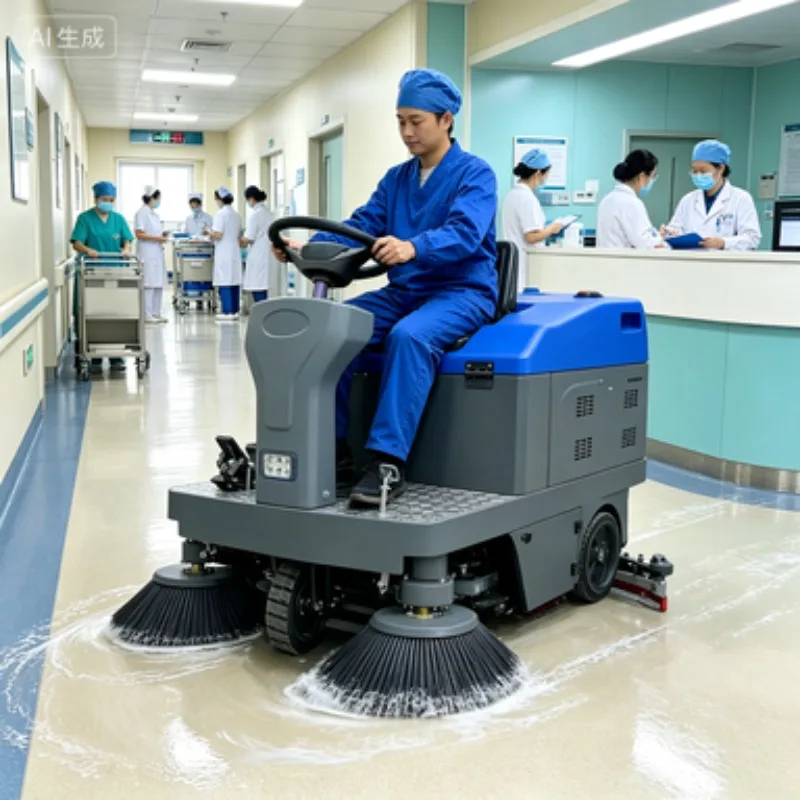 

T-300 Floor Washing Cleaning Machine Driving Commercial Electric Tile Floor Scrubber for Sale in Large Industrial and Retail