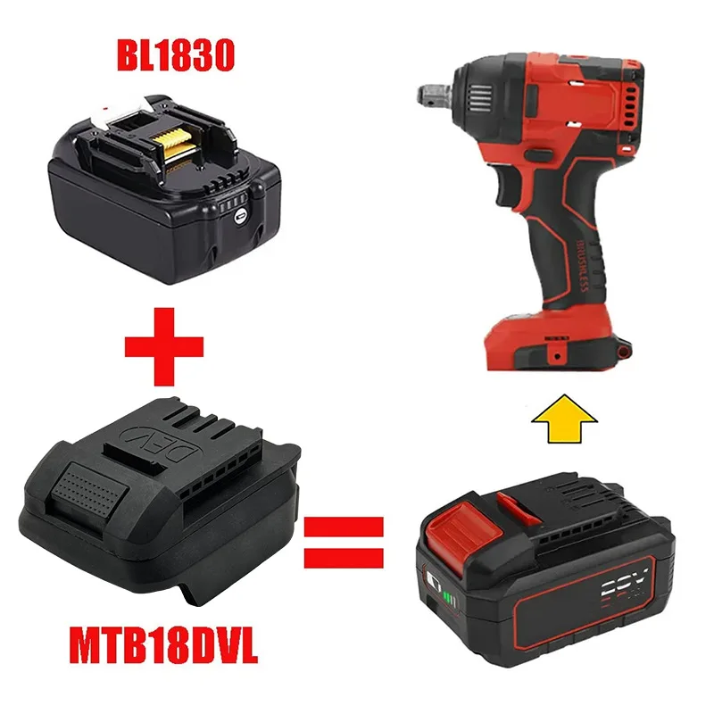 Pour Makita 18V batterie Lithium-Ion BL1830 BL1815 BL1845 convertisseur pour outil électrique Devon vtt18DVL convertisseur adaptateur de batterie