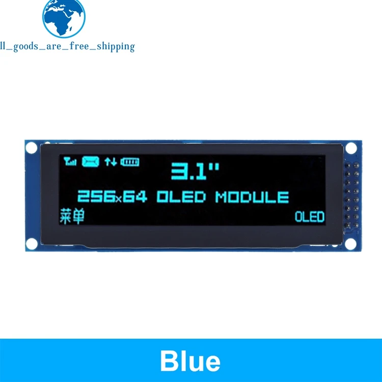 Imagem -05 - Exibição Gráfica Oled Real Tzt Módulo Lcd Tela Lcm Suporte a Controlador Spi Ssd1322 3.12 256x64 25664 Pontos