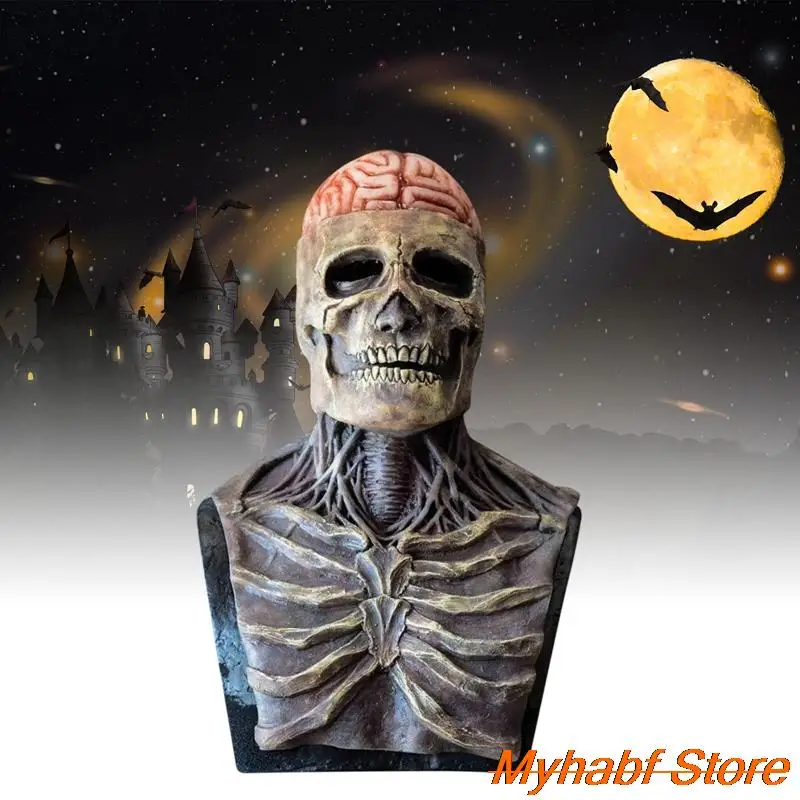 Halloween szkielet z horroru maska na głowę 3D na całą głowę maska czaszki szkielet kask lateks straszna maska Halloween maskarada rekwizyty prezent