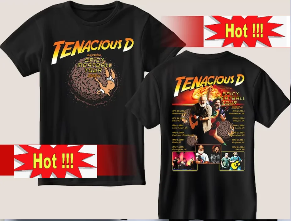 2023 Tour Tenacious D Spicy Meatball T-Shirt Tenacious D Band Fan Gift, S-3XL