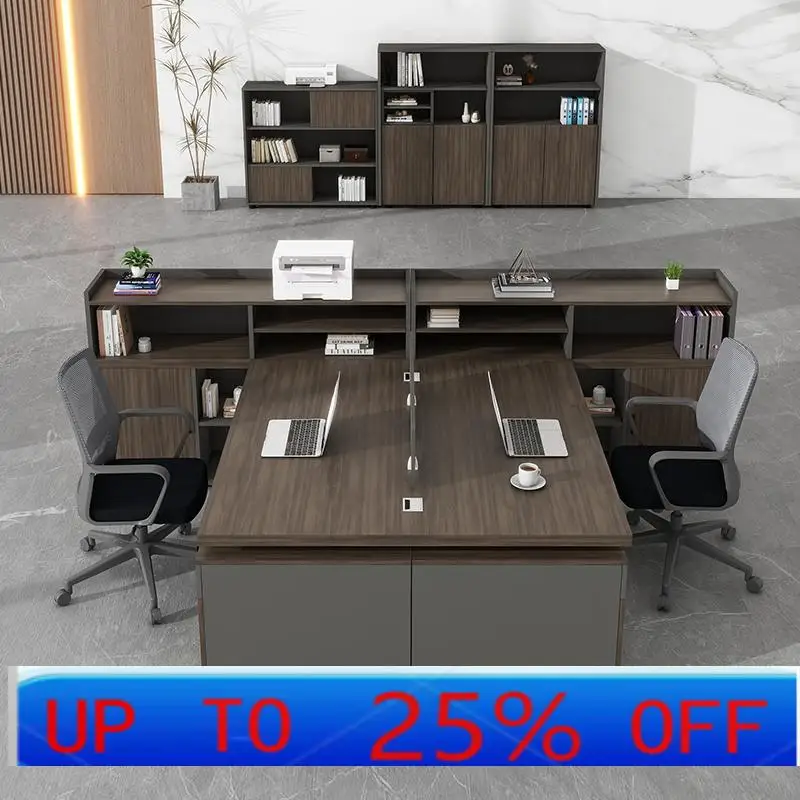 

LMM staff desk and chair combination simple modern office face-to-face staff desk