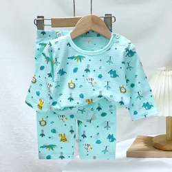 Sets for Children Loungewear Long Sleeve Pajamas for Children Cute Deisgn Lightweight and Comfortable Fabric Sleepwear Outfit