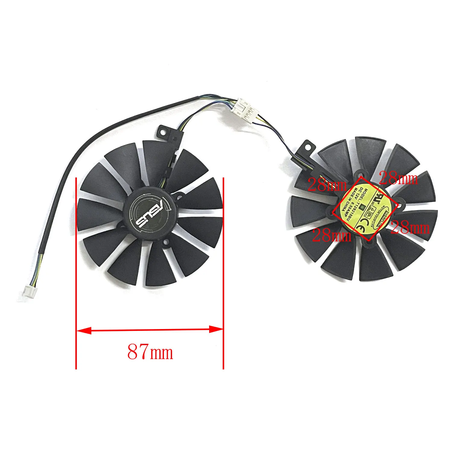 T129215BU PLD09210S12HH FDC10U12S9-C RX580 Fan for Arez Asus Radeon RX 470 4Gb Mining 570 580 Expedition OC Graphics Cooling Fan