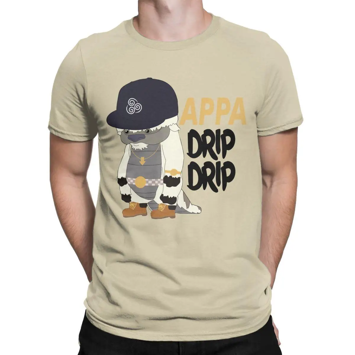 Appa-Camiseta de goteo para hombre, Camisa de algodón con cuello redondo, Avatar, The Last airdoblador, ropa de manga corta, regalo de cumpleaños, novedad