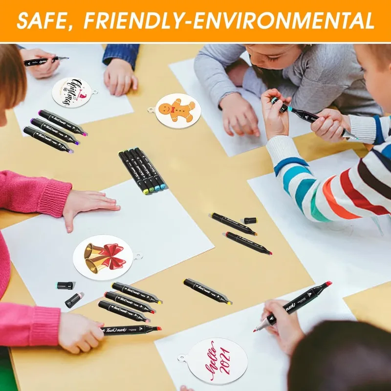 10/5PCS Acrylic Christmas Tree Ornament Blank Transparent Acrylic Disc DIY Blank Christmas Round Decor with Hole for DIY Craft