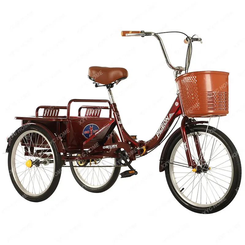 Flying Pigeon Elderly Scooter Small Leisure Home Shopping Manual Bicycle Elderly Pedal Tricycle