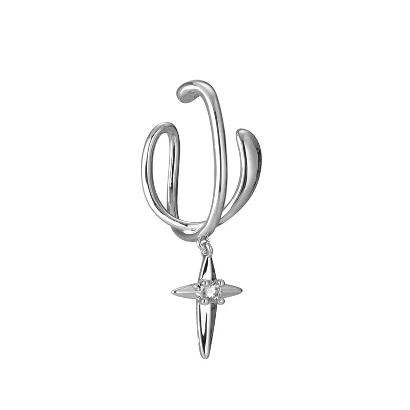 فانا السائبة بالجملة أقراط الحلقة الفضية 925 القرط الفضي الاسترليني الأزياء والمجوهرات المعلقات سحر #2