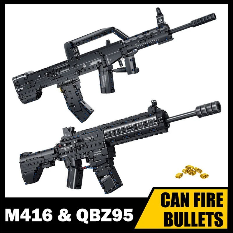 

MOC Military Building Blocks, Assault Rifle Model Puzzle for Adults & Kids, DIY Collection Gift