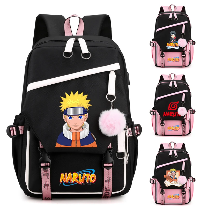 

Anime Naruto Backpack Girl Boy Children Knapsack Student Teenage Cartoon Travel Rucksack Back To School bookbag Women Mochila