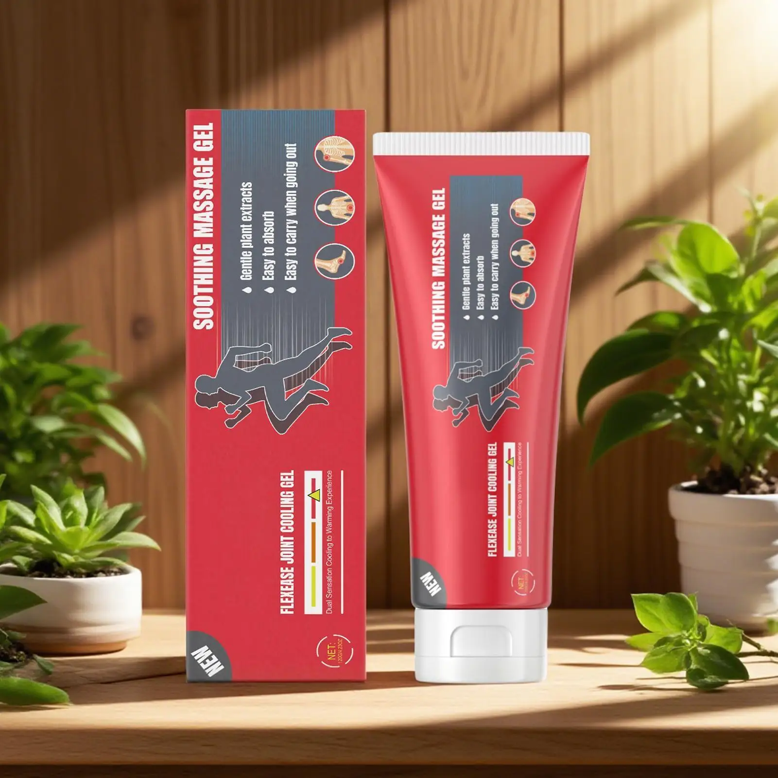 

Joint Gel 100ml Natural Back Massage Lotion Muscle Soothing Gel Portable for Men Women Elderly Individuals Travel Outdoor Hikers