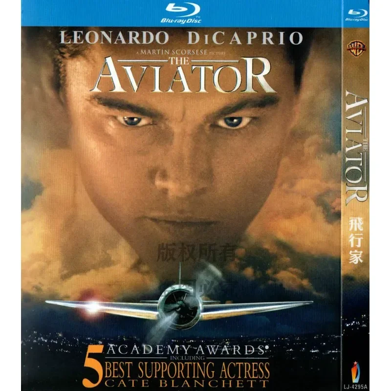 

Blu-ray American Biopic Drama Movie Aviator High Definition 1BD Disc Non-DVD Disc