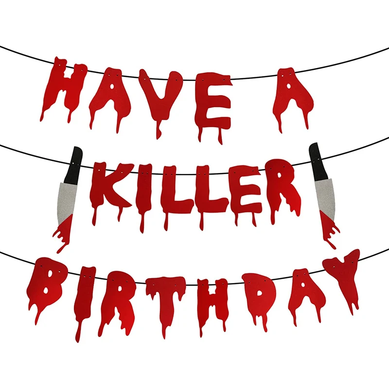 Have a Killer birthday cake decoration Gory horror themed birthday Halloween party cake decoration supplies